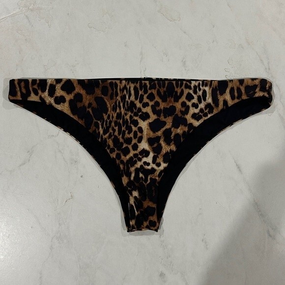 Anthropologie x Basta Surf Popoyo Retro Bikini Bottoms Animal Print size large - Picture 1 of 3